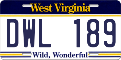 WV license plate DWL189