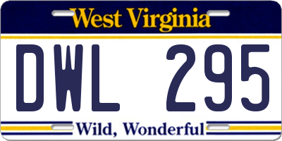 WV license plate DWL295