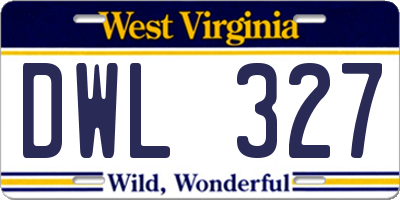 WV license plate DWL327