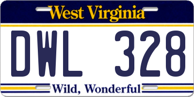 WV license plate DWL328