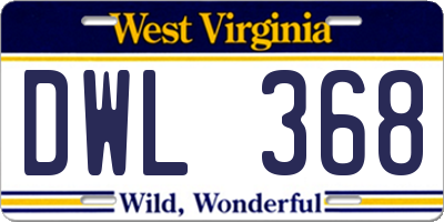 WV license plate DWL368