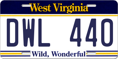 WV license plate DWL440