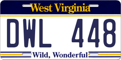 WV license plate DWL448