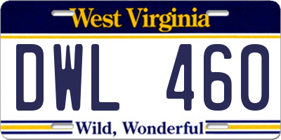 WV license plate DWL460