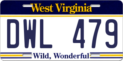 WV license plate DWL479