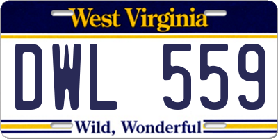 WV license plate DWL559