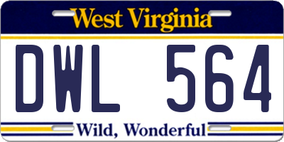 WV license plate DWL564
