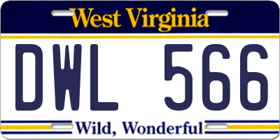 WV license plate DWL566