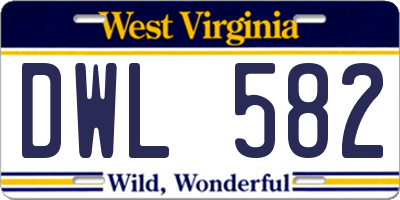 WV license plate DWL582