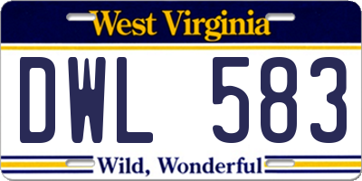 WV license plate DWL583