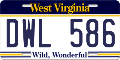 WV license plate DWL586