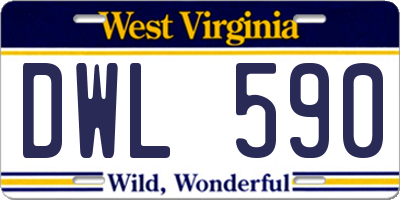WV license plate DWL590