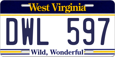WV license plate DWL597