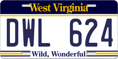 WV license plate DWL624