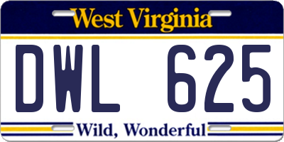 WV license plate DWL625