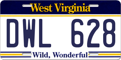WV license plate DWL628