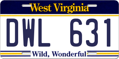 WV license plate DWL631