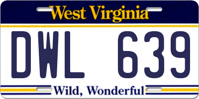 WV license plate DWL639