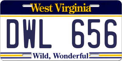 WV license plate DWL656