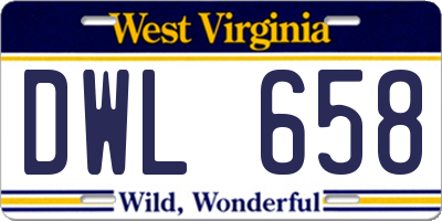 WV license plate DWL658
