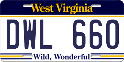 WV license plate DWL660