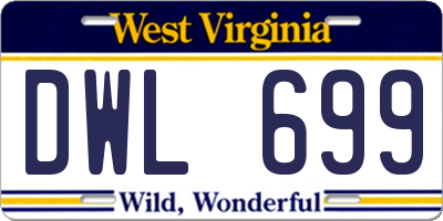 WV license plate DWL699