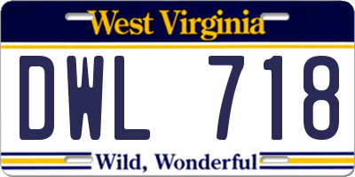 WV license plate DWL718