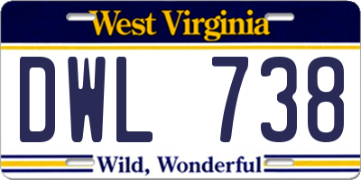 WV license plate DWL738
