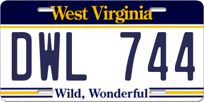 WV license plate DWL744
