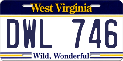 WV license plate DWL746