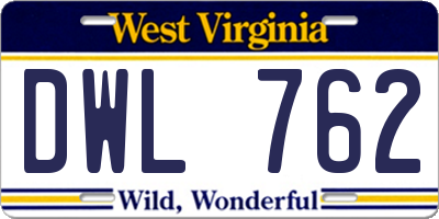WV license plate DWL762