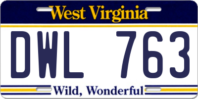 WV license plate DWL763