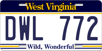 WV license plate DWL772