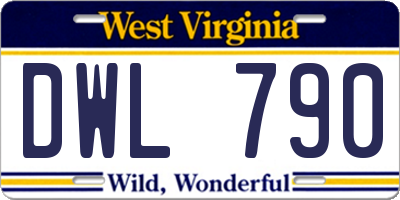 WV license plate DWL790