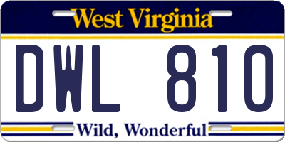 WV license plate DWL810