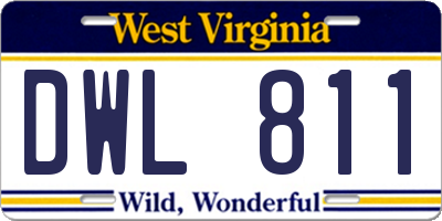 WV license plate DWL811