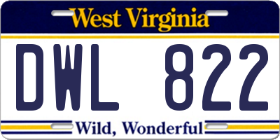 WV license plate DWL822