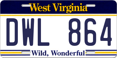 WV license plate DWL864
