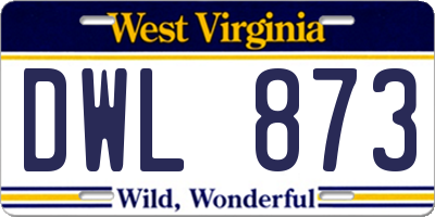 WV license plate DWL873