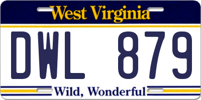 WV license plate DWL879