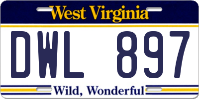 WV license plate DWL897