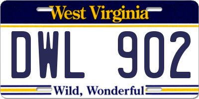WV license plate DWL902
