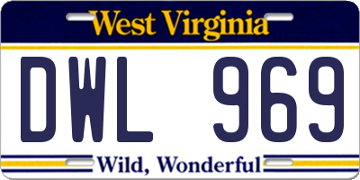 WV license plate DWL969