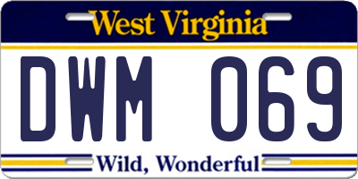 WV license plate DWM069