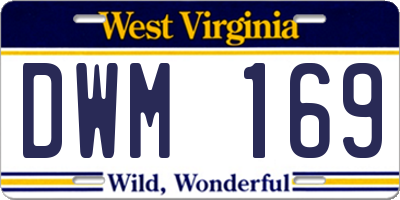 WV license plate DWM169