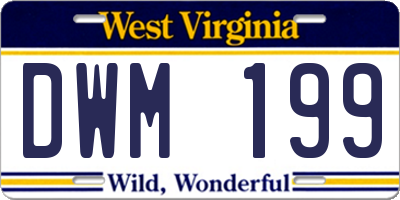 WV license plate DWM199