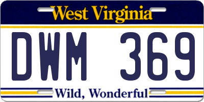 WV license plate DWM369