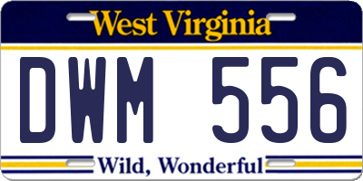 WV license plate DWM556