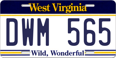 WV license plate DWM565