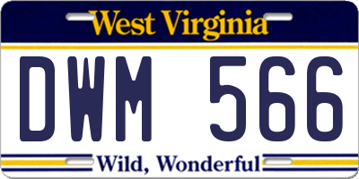 WV license plate DWM566